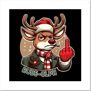 Rudolph ugly christmas sweater Posters and Art